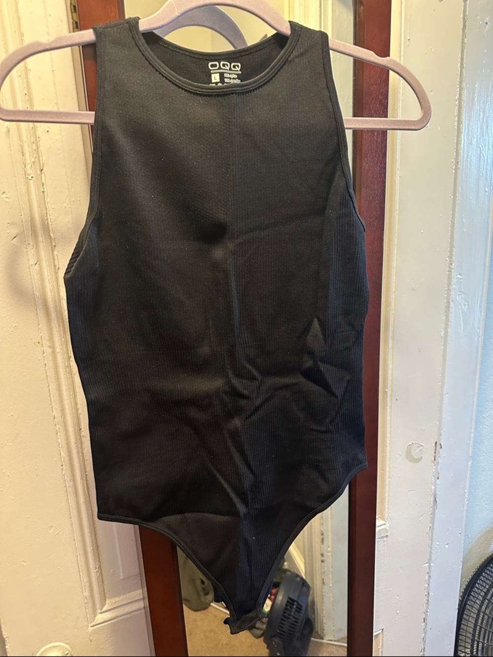 OGGI Black Ribbed Tank Bodysuit - Women's Sleeveless Scoop Neck